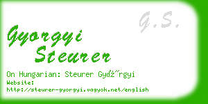 gyorgyi steurer business card